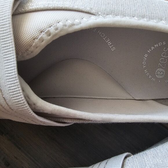 BZees Women's Niche III Ballet Flats US 9W Gray Stretch Knit Slip-On Washable - Picture 7 of 8